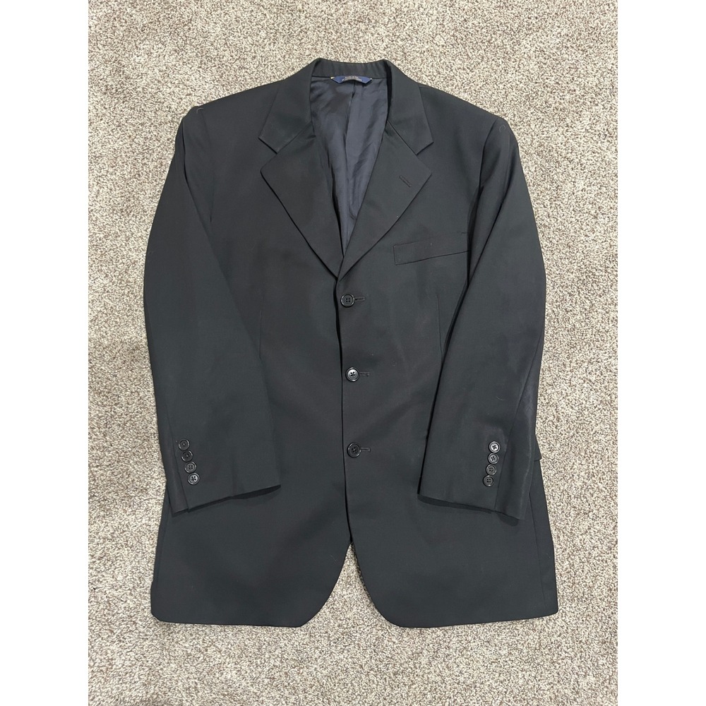 Brooks Brothers 1818 Madison Blazer 40S 100% Wool Black 3 Button Sport Coat